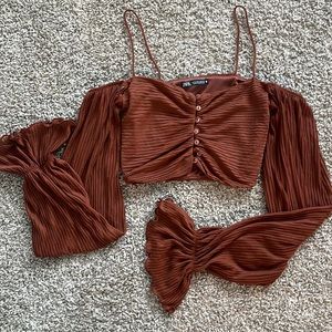 Zara Brown Top